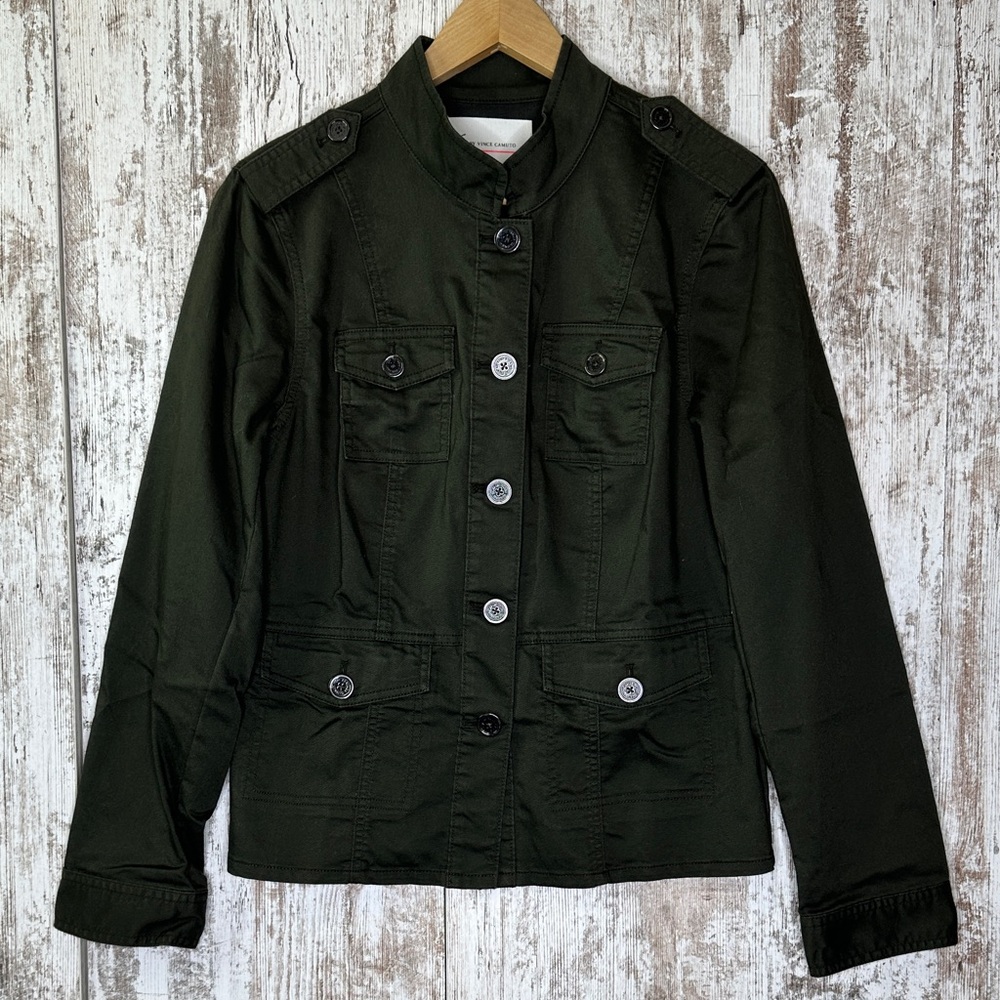 Two by Vince Camuto Olive Green Military Utility Jacket M NWT